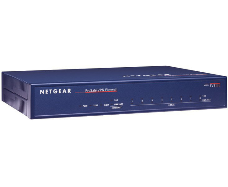Netgear ProSafe VPN Firewall 50 & 8x 10/100 Switching Ports 100Mbit/s hardware firewall