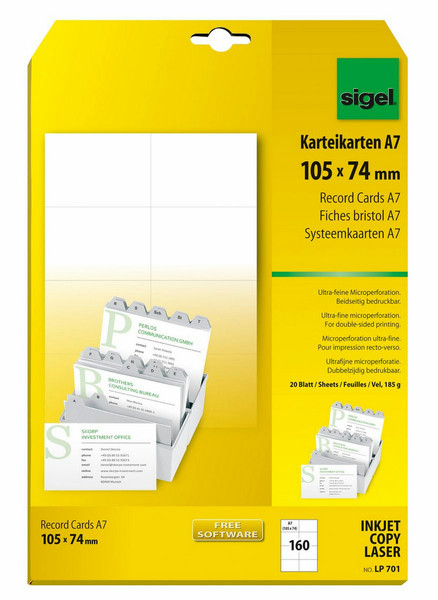 Sigel LP701 non-adhesive label