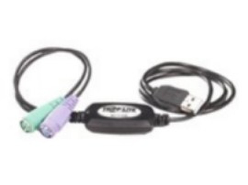 DELL 470-10915 2 x 6 pin mini-DIN (PS/2 style) x 4 PIN USB Type A Черный кабельный разъем/переходник