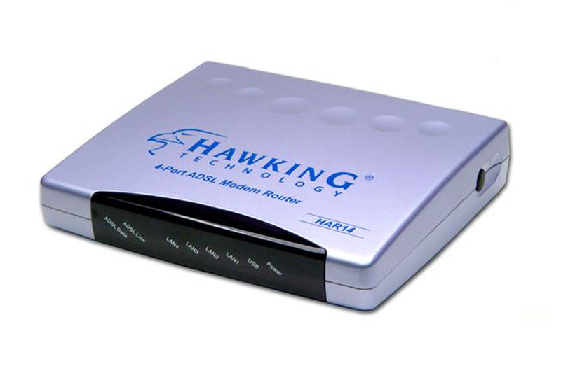 Hawking Technologies 4-port ADSL Modem Router Kabelrouter