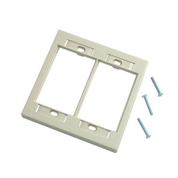C2G Snap-In Double Gang Wall Plate - Ivory