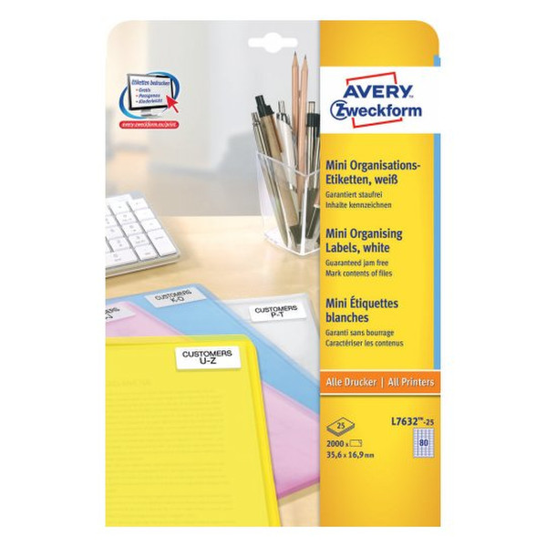 Avery L7632-25 self-adhesive label