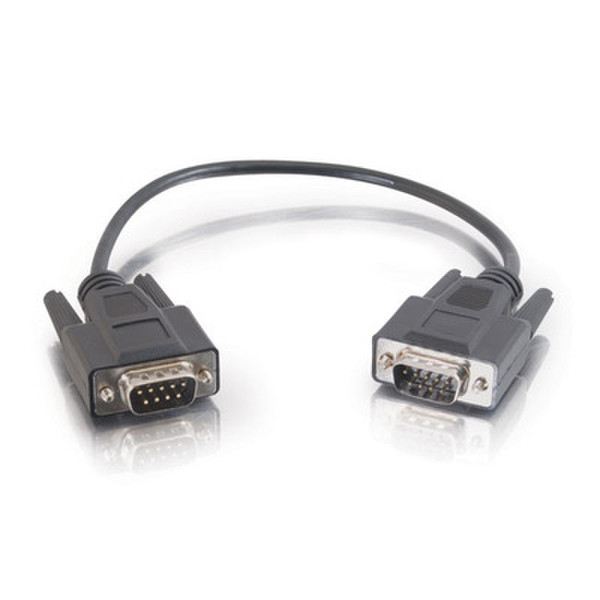 C2G 3ft DB9 M/M Cable - Black DB9M DB9M Kabelschnittstellen-/adapter