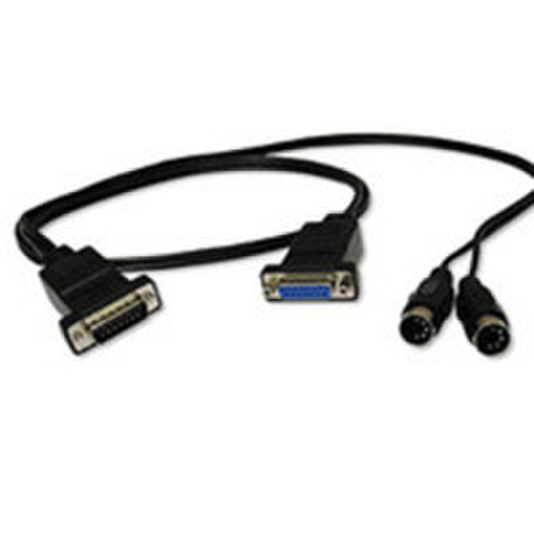 C2G 4ft Midi Cable / Joystick Pass-Through 1.2m Black