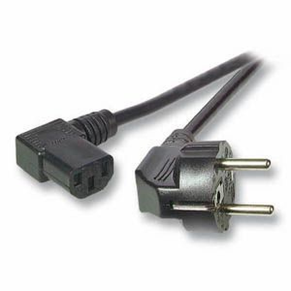 GR-Kabel CEE7/7/C13, 3 m 3m CEE7/7 Schuko C13 coupler Black power cable