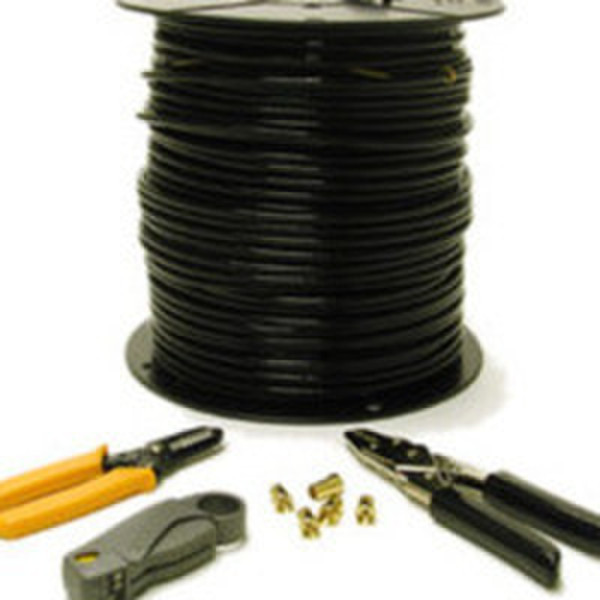 C2G 500ft RG6 Dual Shield Coaxial 150m Black coaxial cable