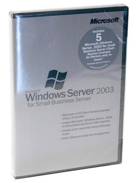 Microsoft Windows Small Business Server 2003, 5 CAL+SP1