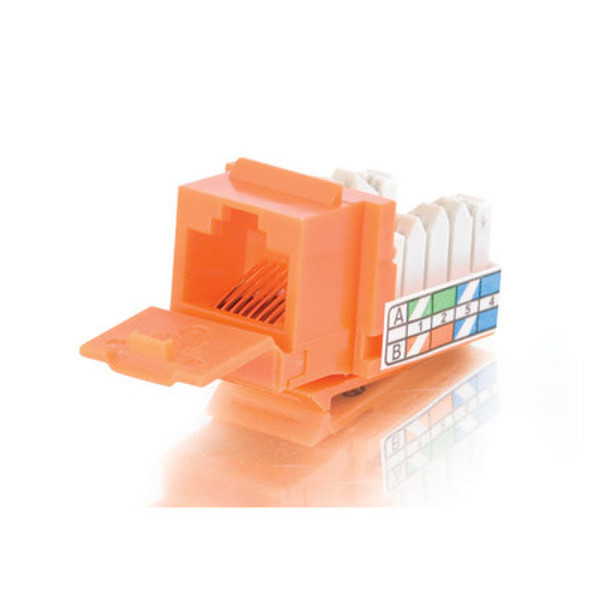 C2G Cat5E 90° Keystone Jack Orange RJ-45 (8P8C) Orange Drahtverbinder