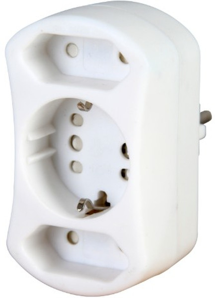 Kopp DUOversal Type F (Schuko) Type C (Europlug) White power plug adapter