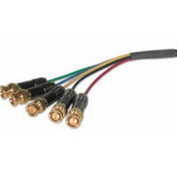 C2G 75ft Plenum-Rated Component w/ 5-BNC 22.86м Черный компонентный (YPbPr) видео кабель