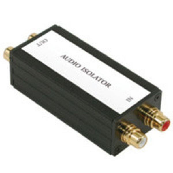 C2G Stereo Audio Isolation Transformer Schwarz Netzwerksplitter
