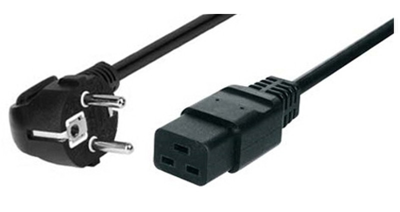 Tecline 35012 1.8m C19 coupler Black power cable