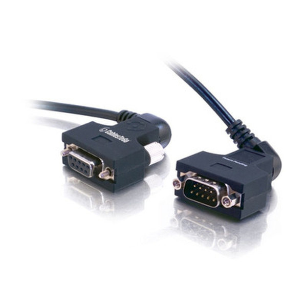 C2G 50ft DB9 M/F 15.2m Black serial cable