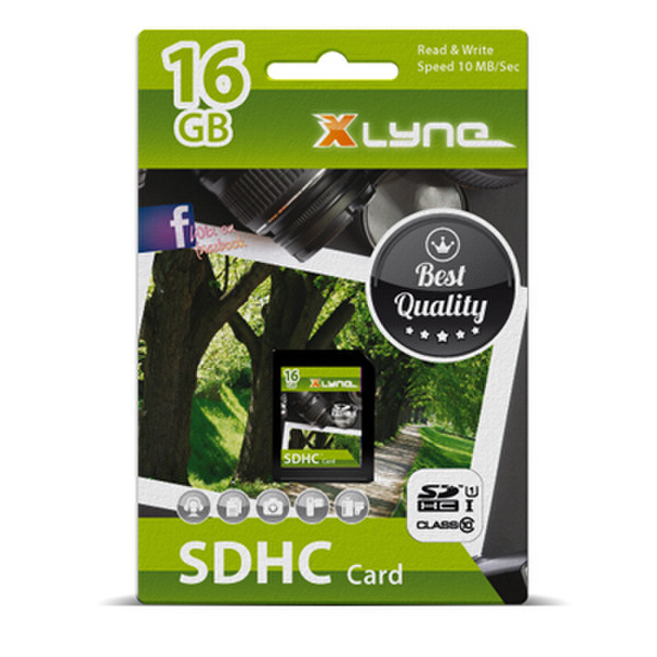 xlyne 16GB SDHC 16ГБ SDHC Class 10 карта памяти