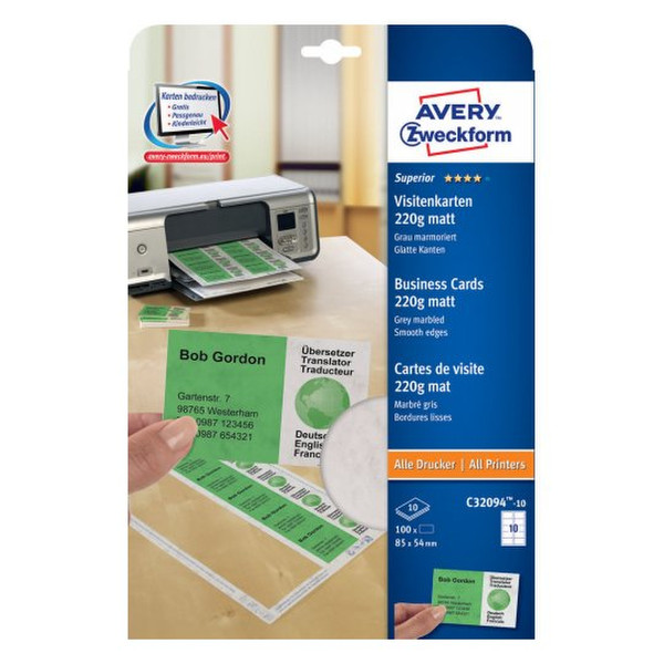Avery C32094-10 business card