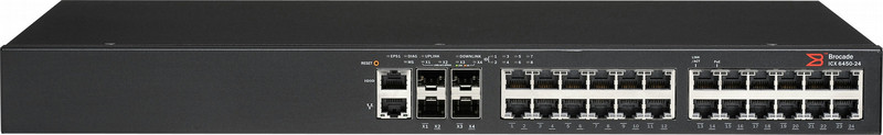 Fujitsu Brocade ICX6450-24 gemanaged L3 Gigabit Ethernet (10/100/1000) Schwarz