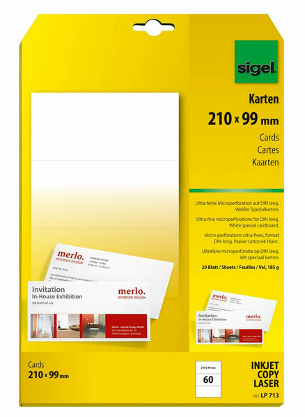 Sigel LP713 business card