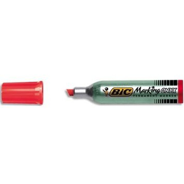 BIC Marking Onyx 1481 Скошенный наконечник Красный перманентная маркер