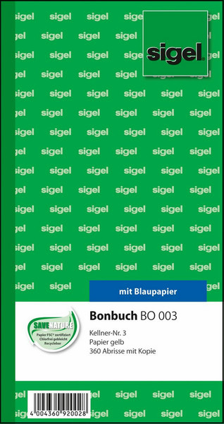 Sigel BO003 non-adhesive label