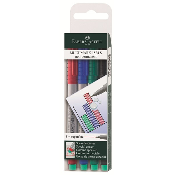 Faber-Castell MULTIMARK Black,Blue,Green,Red 4pc(s) marker