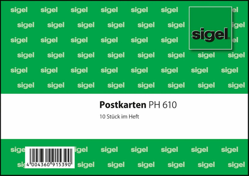 Sigel PH610 Зеленый 10шт учетная карточка