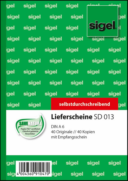 Sigel SD013 Geschäftsformular