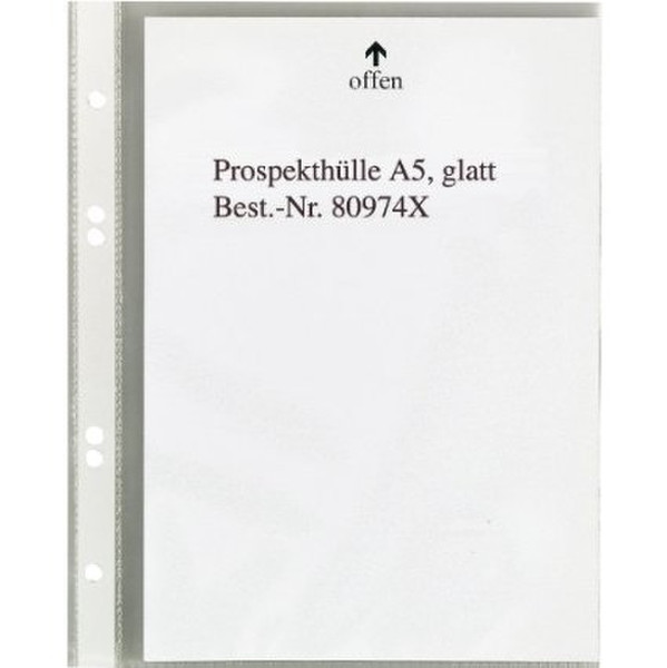 5Star 80974X 150 x 210 mm (A5) Polypropylene (PP) 100Stück(e) Klarsichthülle