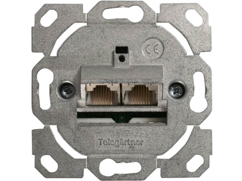 Telegärtner J00020A0502C 2 x RJ-45 Серый розетка