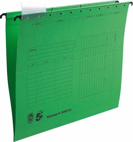 5Star 202965 A4 Carton Green hanging folder