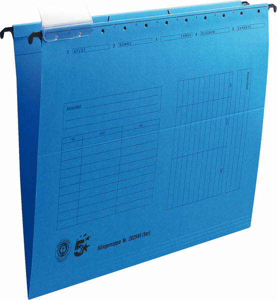 5Star 202949 A4 Carton Blue hanging folder