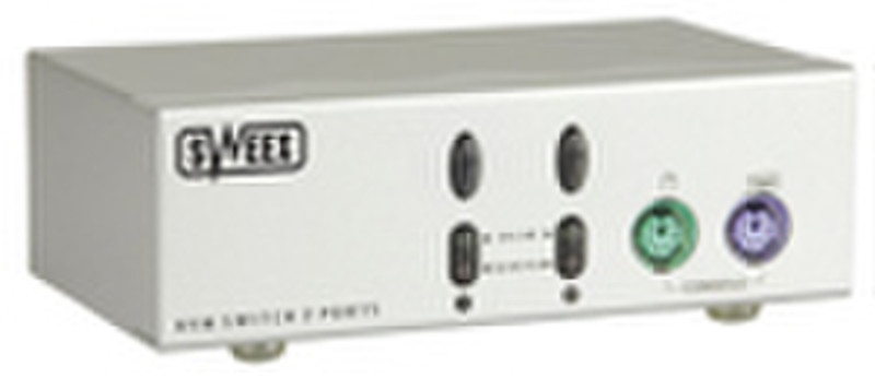 Sweex 2 Port KVM Switch + 2 Cables Tastatur/Video/Maus (KVM)-Switch