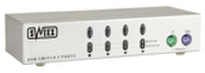 Sweex 4 Port KVM Switch + 4 Cables Tastatur/Video/Maus (KVM)-Switch