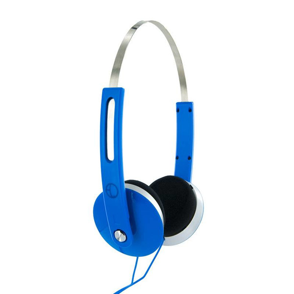 4World 08250 Ohraufliegend Kopfband Schwarz, Blau, Silber Kopfhörer
