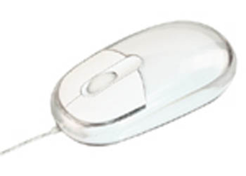 Sweex USB Optical Scroll Mouse Chrystal White USB+PS/2 Optisch 400DPI Weiß Maus