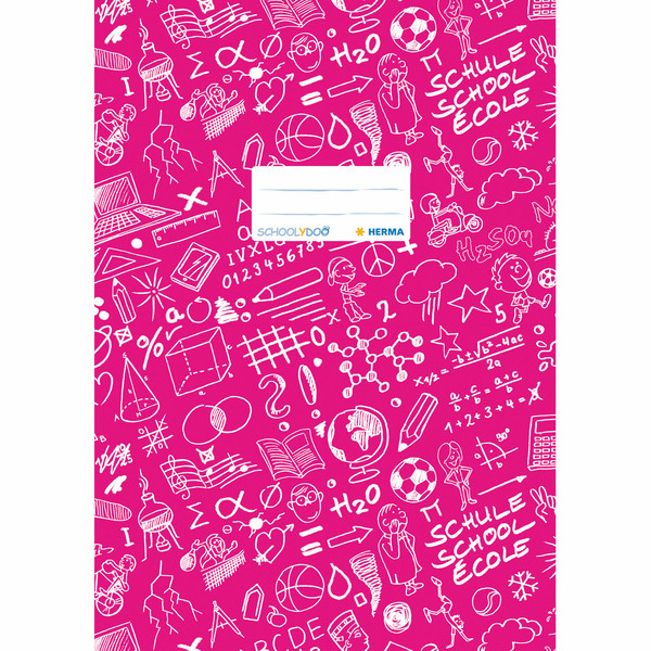 HERMA Exercise book cover A4 SCHOOLYDOO, dark pink magazine/book cover
