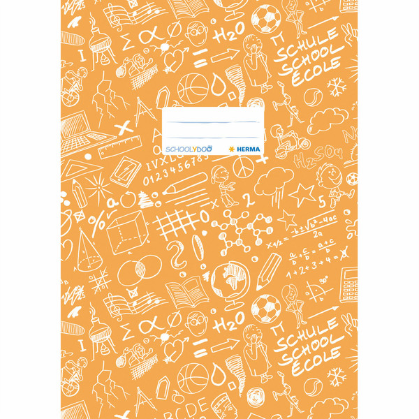 HERMA Exercise book cover A4 SCHOOLYDOO, orange magazine/book cover