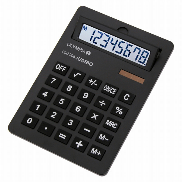 Olympia LCD 908 Jumbo Desktop Display calculator Black