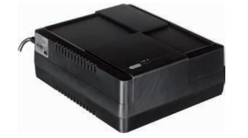 ActiveJet AJE-100VA PT 200VA 2AC outlet(s) Black uninterruptible power supply (UPS)