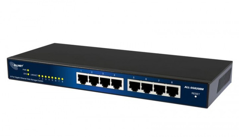 ALLNET 112533 Управляемый L2 Gigabit Ethernet (10/100/1000) Черный