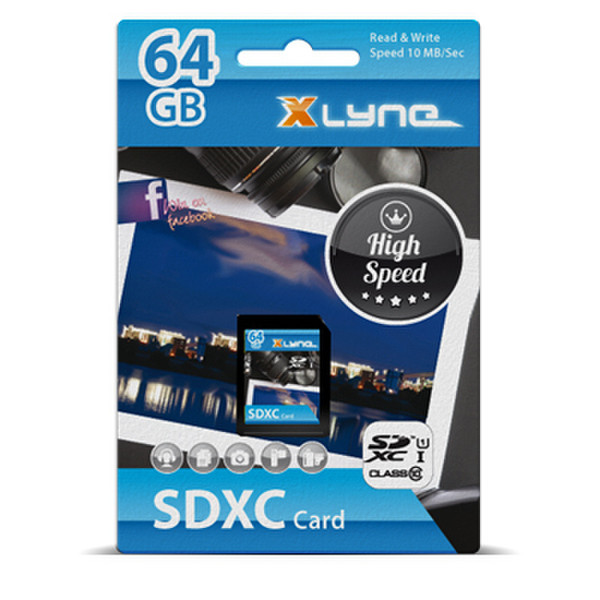 xlyne SDXC 64 GB 64ГБ SDXC UHS-I Class 10 карта памяти