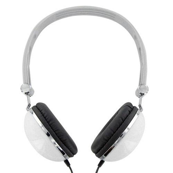 4World 06532 Ohraufliegend Kopfband Weiß Kopfhörer