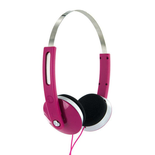 4World 08251 Ohraufliegend Kopfband Pink Kopfhörer