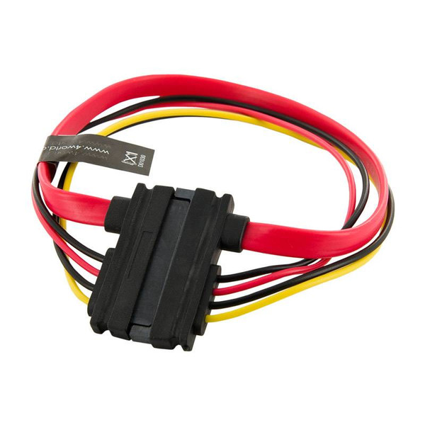 4World SATA M/F 0.3m 0.304м SATA 22-pin SATA 22-pin Черный, Красный, Желтый кабель SATA