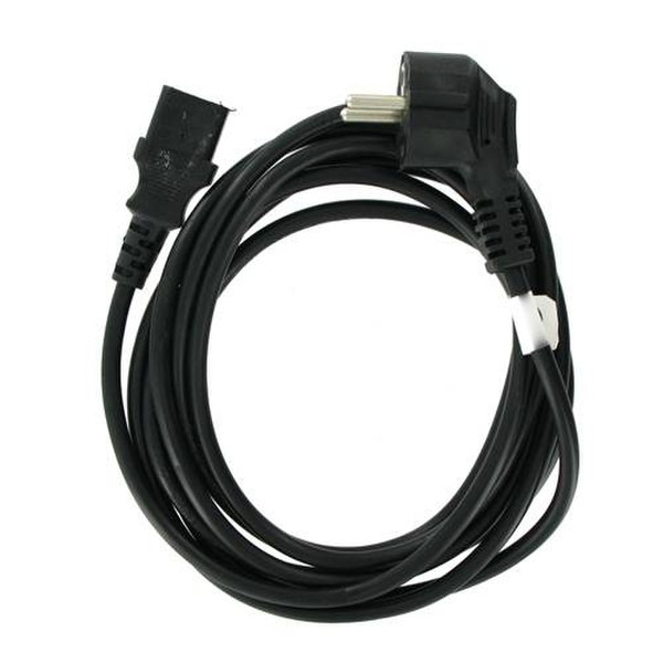 4World 05268 3m Power plug type F CEE7/7 Schuko Black power cable