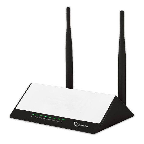 Gembird WNP-RT-001 Einzelband (2,4GHz) Schnelles Ethernet Schwarz, Weiß WLAN-Router