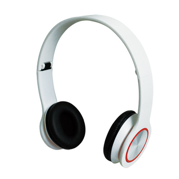 Vakoss LT-429HW Ohraufliegend Kopfband Rot, Weiß Kopfhörer