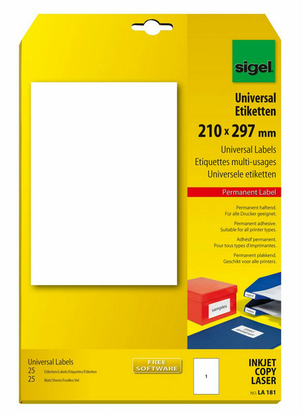 Sigel LA181 printer label