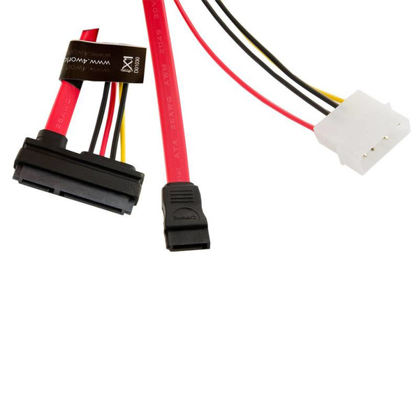 4World 08556 0.609m SATA 22-pin SATA 7-pin + 4-pin Molex Schwarz, Rot, Weiß, Gelb SATA-Kabel