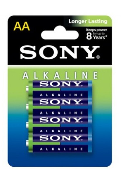 Sony Alkaline, 4 x AA Alkaline 1.5V non-rechargeable battery
