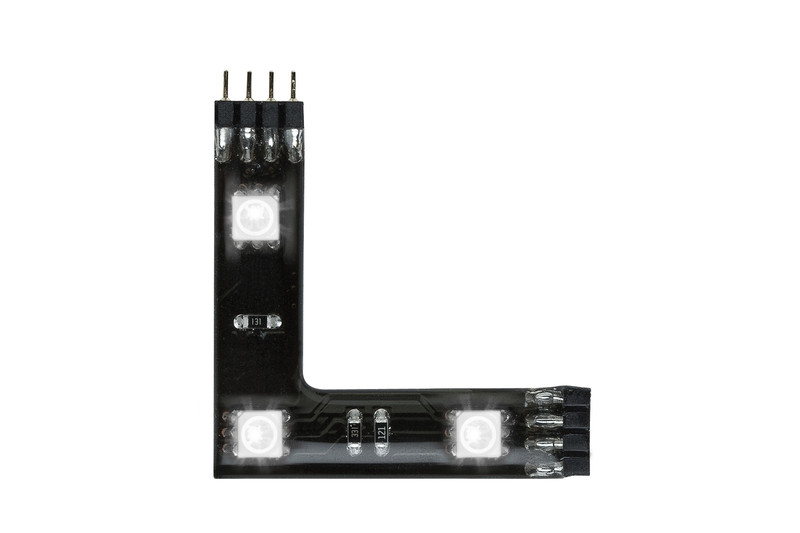 Paulmann YourLED 90° connector, 3 pc. set, RGB black, clear-coated